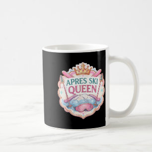Mug Reine de l'après-ski féminine amoureuse de ski fil