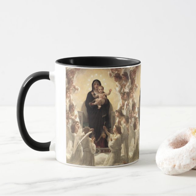 Mug Reine des Anges Regina Angelorum par Bouguereau (Avec donut)