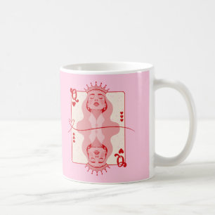 Mug Reine des Coeurs Art rouge et rose