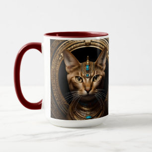 Mug Reine du Nil : Cléopâtre le chat à la tête