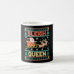Mug Reine du traîneau LGBTQ Arc-en-ciel Renne Noël Xma