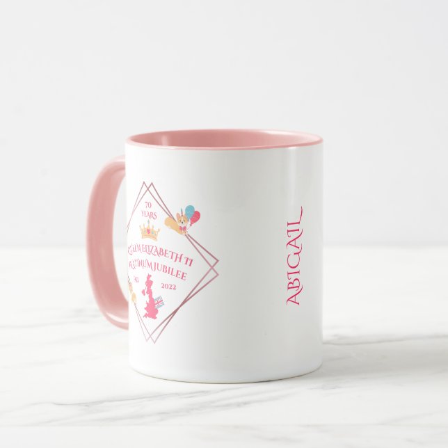 Mug Reine Elizabeth II | Jubilé de platine de la Reine (Devant gauche)