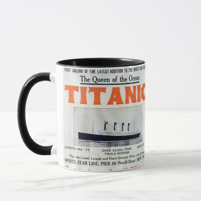 Mug Reine Titanic de l'océan - White Star Line (Gauche)