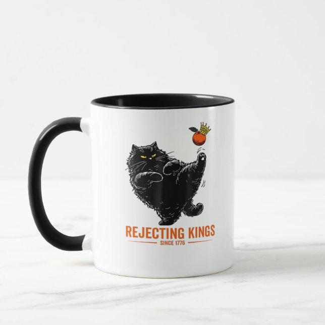 Mug Rejecting Kings Since 1776 Patriotic Flag Design (Gauche)