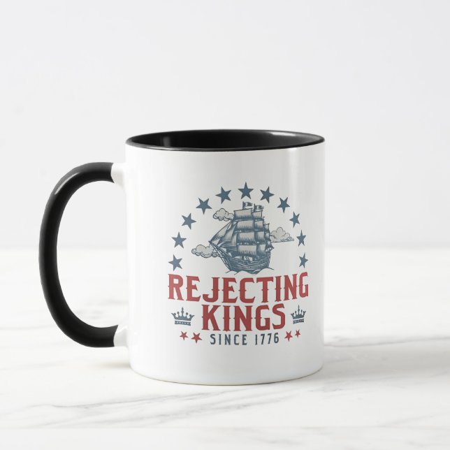 Mug Rejetant les rois depuis 1776 4 juillet  (Gauche)