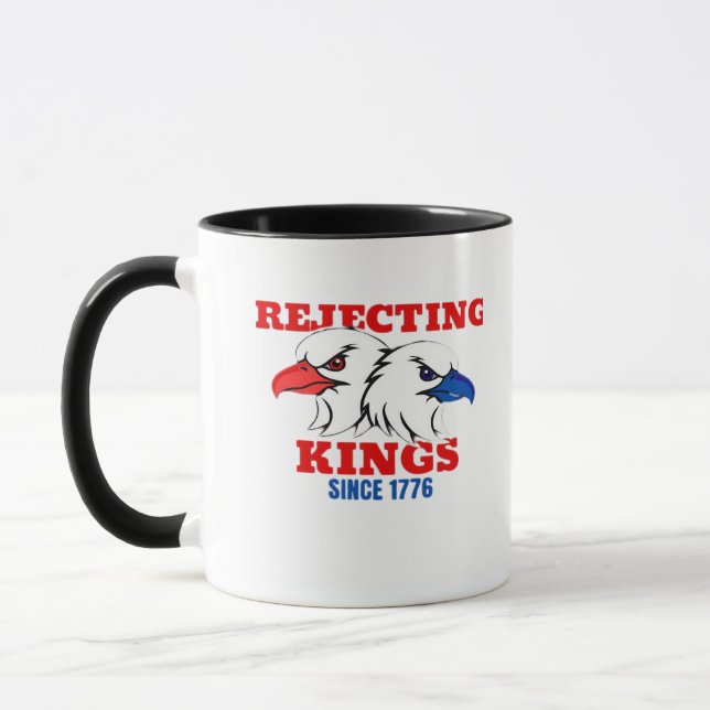 Mug Rejetant les rois depuis 1776 Design Classique Cré (Gauche)