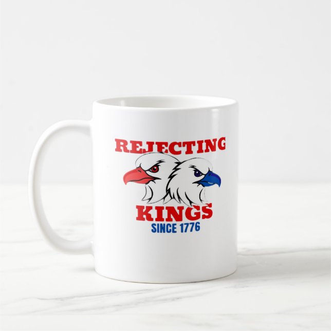 Mug Rejetant les rois depuis 1776 Design Classique Cré (Gauche)