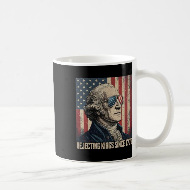 Mug Rejetant les rois depuis 1776 Drapeau des États-Un (Droite)