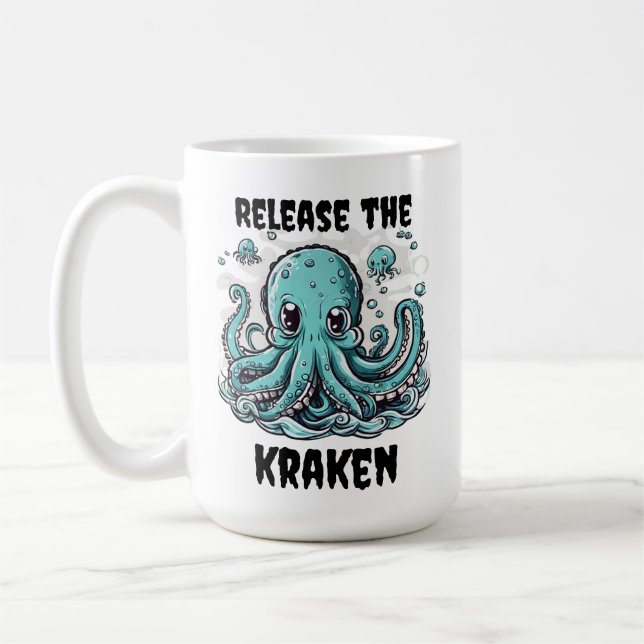 Mug Relâchez le KRAKEN ! Pipe mignonne (Gauche)