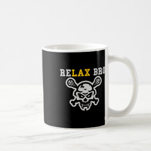 Mug Relax Brx Lax Funny Lacrosse Crossbones de crâne