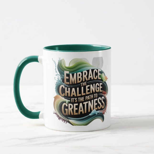 Mug Relever le défi - Vers la grandeur (Gauche)