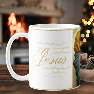 Mug Religieux Madonna & Enfant Catholique Cadeau de No