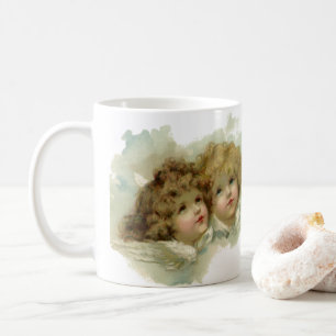 Mug Religion vintage, anges victoriens dans les nuages