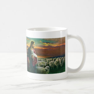 Mug Religion Vintage, Christ Bon Berger avec son troup