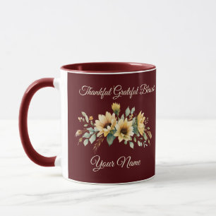 Mug Remercié Reconnaissant Bénis Tournesols Personnali