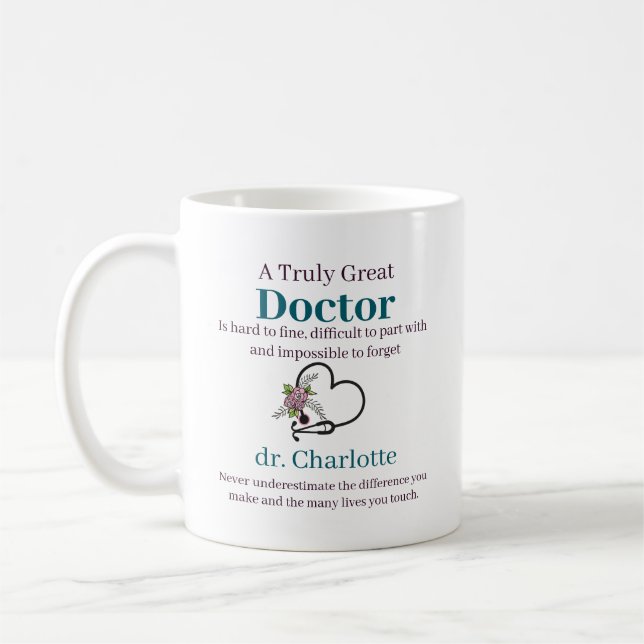 Mug Remerciement de Médecin Personnalisé (Gauche)