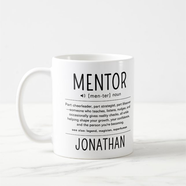 Mug Remerciement de mentor coach conseiller drôle pers (Gauche)