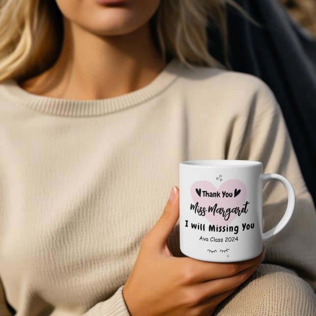 Mug Remerciement pour l'appréciation des enseignants É (Créateur téléchargé)