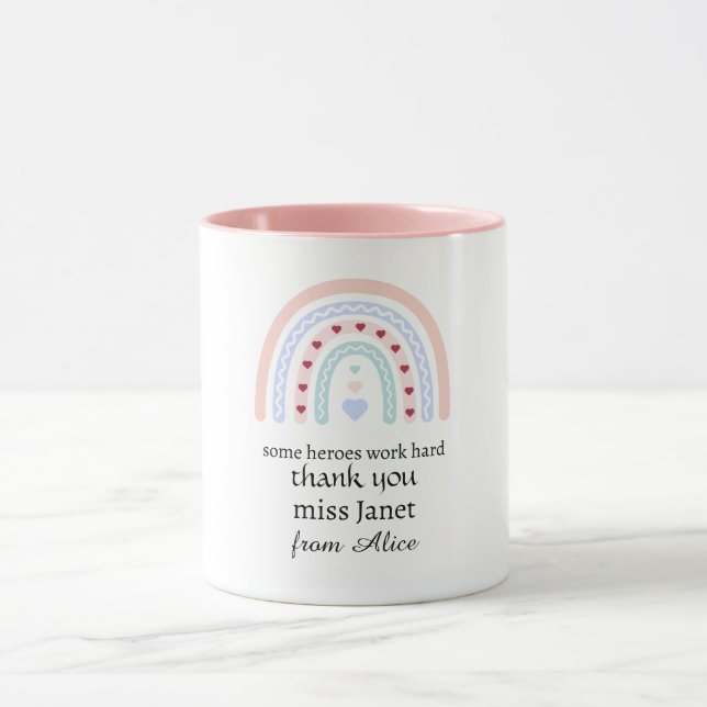 Mug Remerciements aux Enseignants - Meilleur Professeu (Centre)