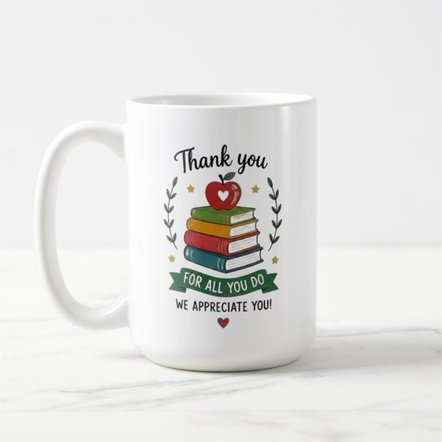 Mug Remerciements pour tout ce que vous faites pour l' (Gauche)