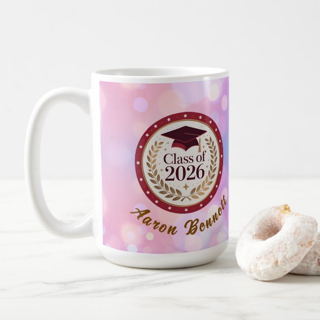 Mug Remise des diplômes de la promotion Violet 2026  (Avec donut)
