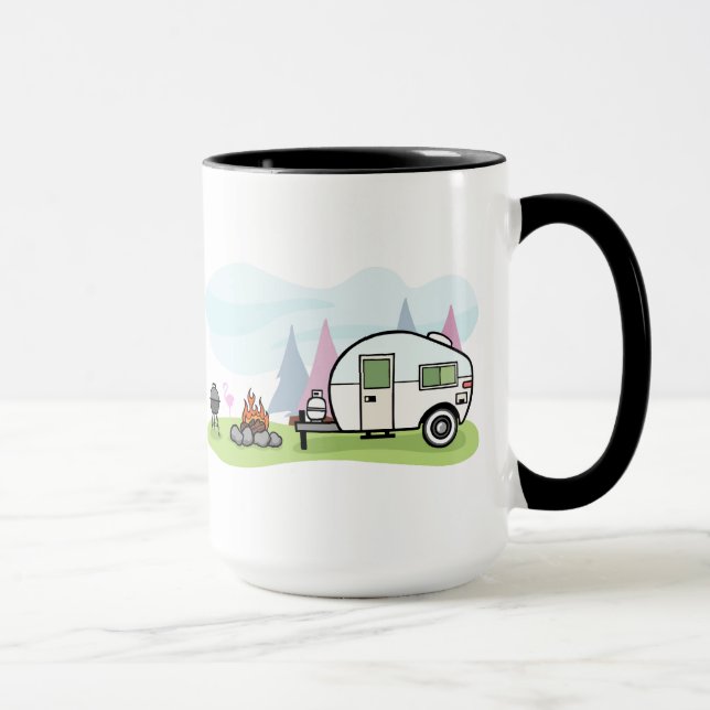 Mug Remorque de campeur heureux (Droite)