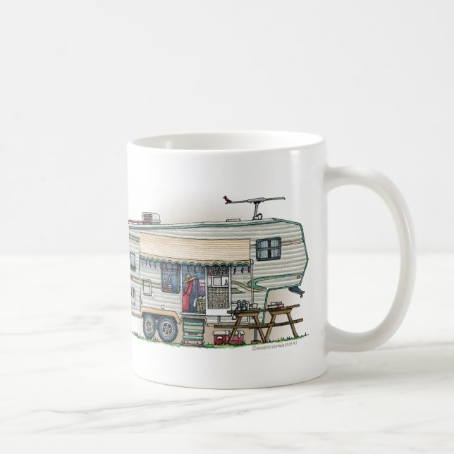 Mug Remorque mignonne de voyage de campeur de (Droite)