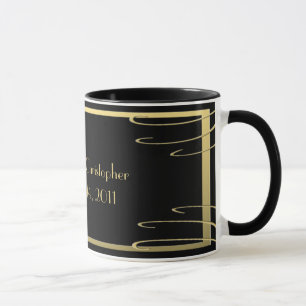 Mug Remous élégant de noir et d'or