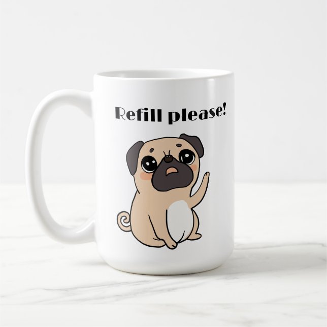 Mug Remplissage mignon Carlin (Gauche)
