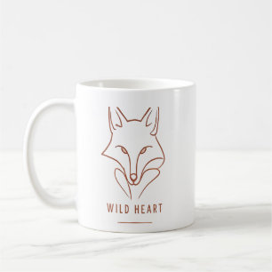 Mug Renard à cœur sauvage Art minimaliste en ligne