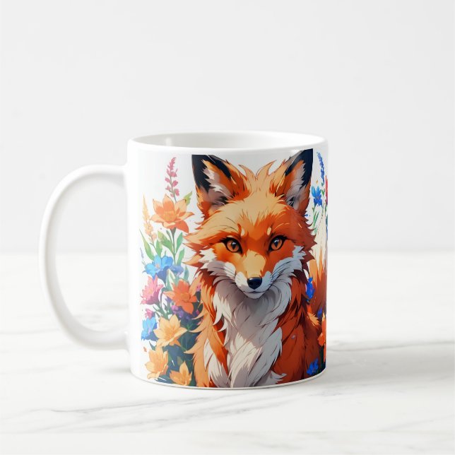 Mug Renard à fleurs (Gauche)