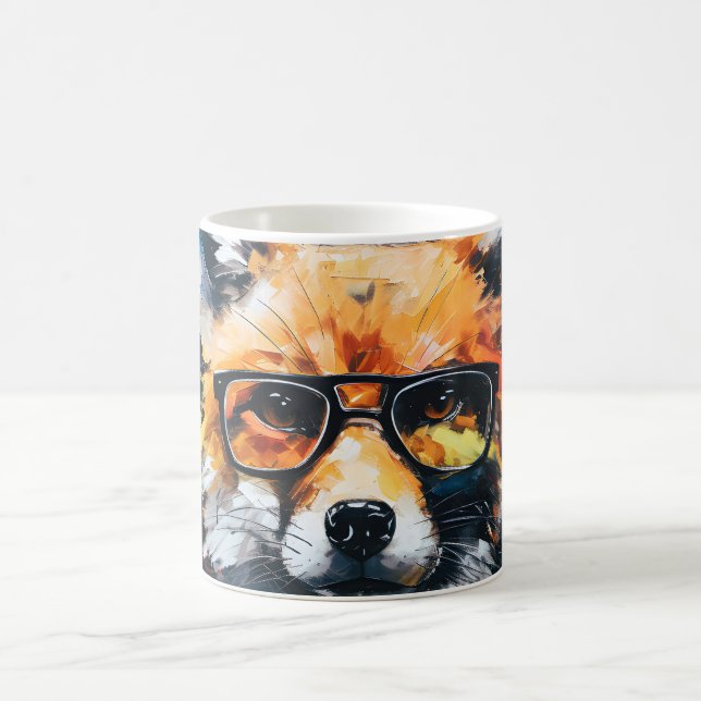 Mug Renard Abstrait minimaliste (Centre)