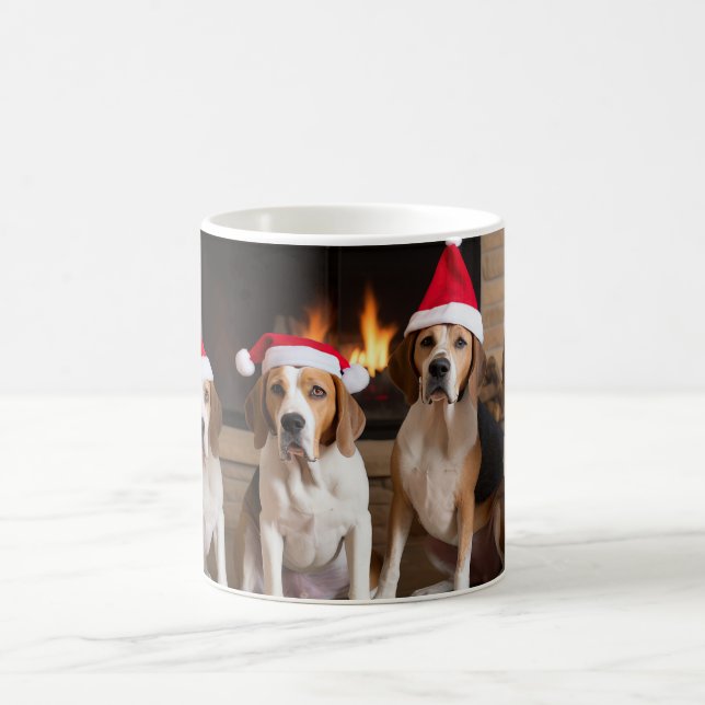Mug Renard américain Cheminée Noël (Centre)