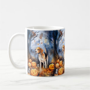 Mug Renard américain Halloween avec citrouilles