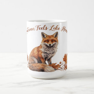 Mug Renard automnal qui ressemble à la maison