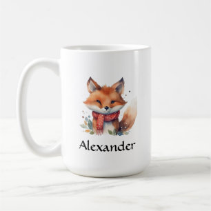 Mug Renard boisé dans l'écharpe Personnalisé