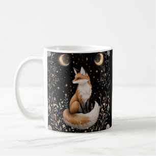 Mug Renard céleste mystique et fleurs