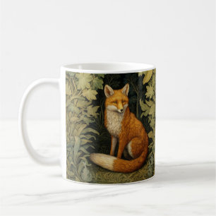 Mug Renard dans la forêt, style Art nouveau