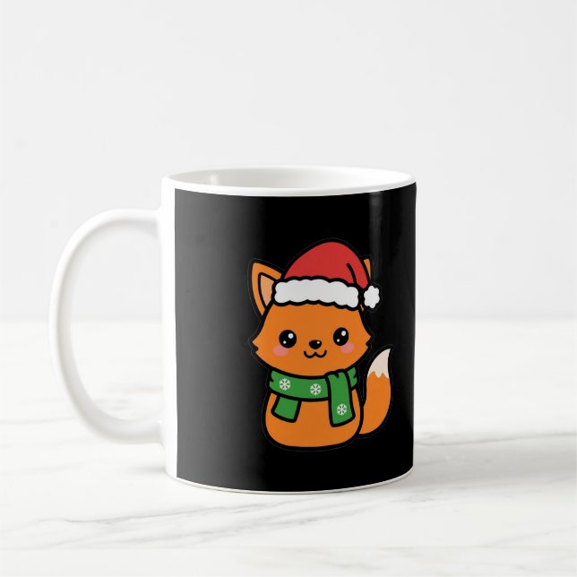 Mug Renard de Noël avec écharpe (Gauche)
