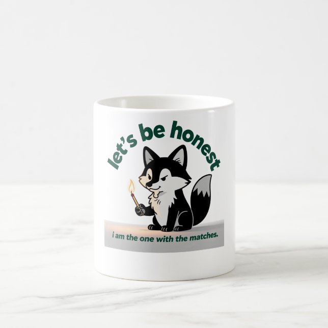 Mug Renard Drôle Avec Des Allumettes (Centre)