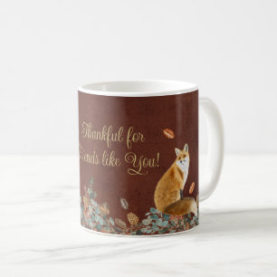Mug Renard en automne Foliage Merci pour des amis comm