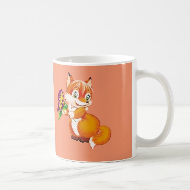 Mug renard et papillon (Droite)