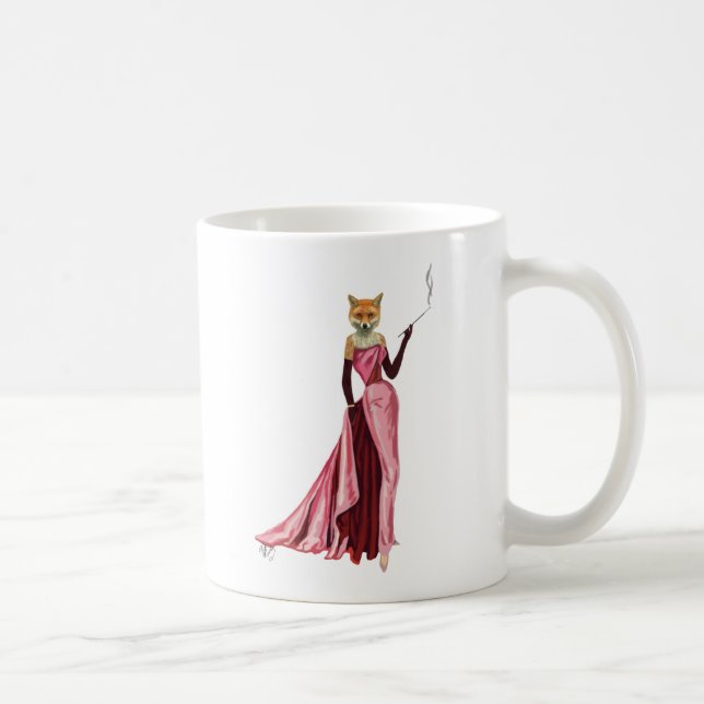 Mug Renard glamour en rose (Droite)