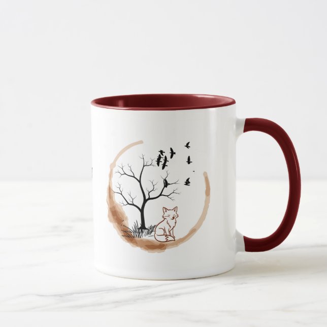 Mug Renard « Heureux Hasard » – Serein, Artystique (Droite)