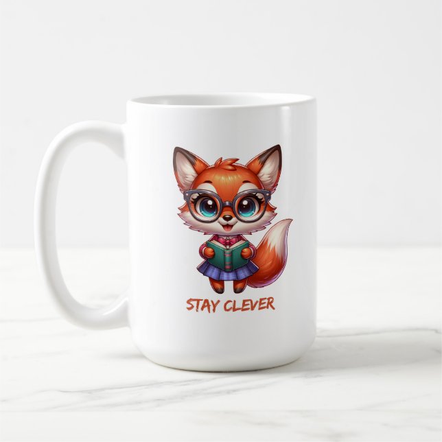 Mug Renard intelligent amoureux des livres (Gauche)