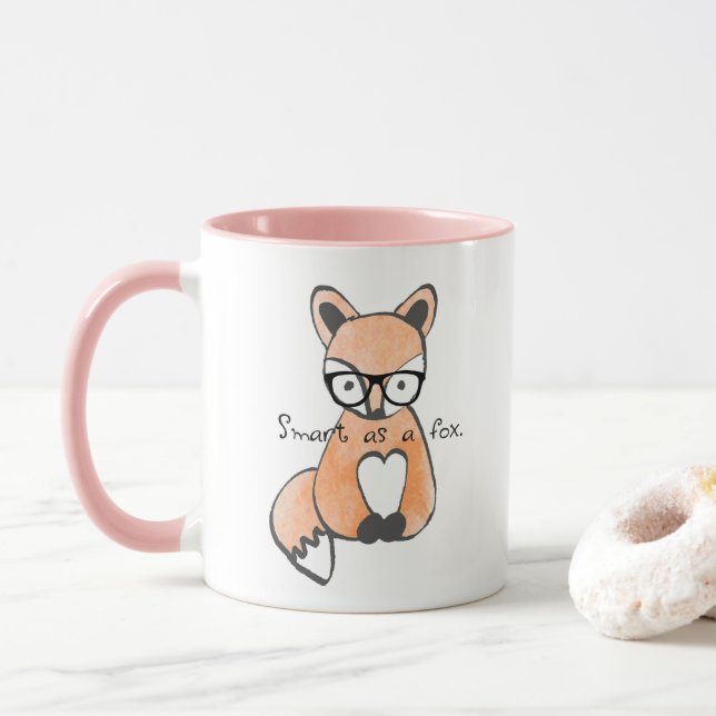 Mug Renard intelligent mignon (Avec donut)