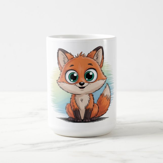 Mug Renard mignon Cartoon | Illustration d'animal mign (Centre)