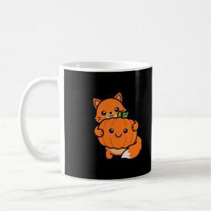 Mug Renard mignon étreignant citrouille Halloween