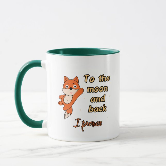 Mug Renard orange avec lune (Gauche)