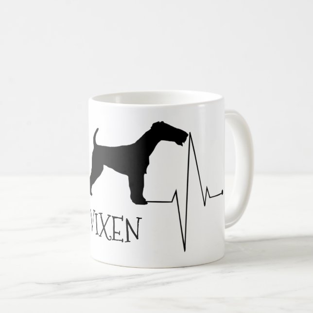 Mug Renard personnalisé Terrier Aimer Mon Chien Coeur  (Devant droit)